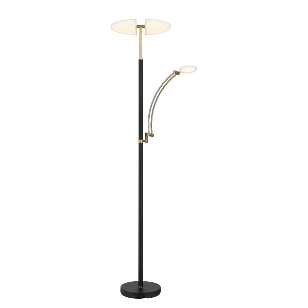 LED-plafondlamp Tirana acrylglas/ijzer - 2-lichts - zwart