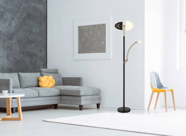LED-plafondlamp Tirana acrylglas/ijzer - 2-lichts - zwart