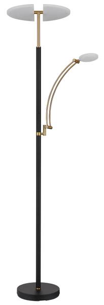 LED-plafondlamp Tirana acrylglas/ijzer - 2-lichts - zwart