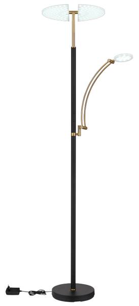 LED-plafondlamp Tirana acrylglas/ijzer - 2-lichts - zwart