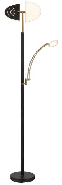 LED-plafondlamp Tirana acrylglas/ijzer - 2-lichts - zwart