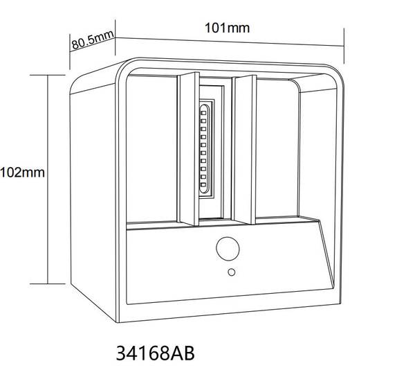 LED-wandlamp Veronika acrylglas/ijzer - 1-lichts - zwart