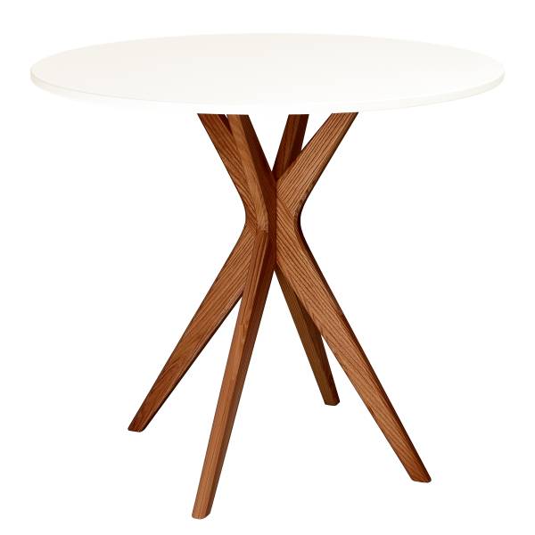 Esstisch Lynda rund Durchmesser: 70 cm - Braun