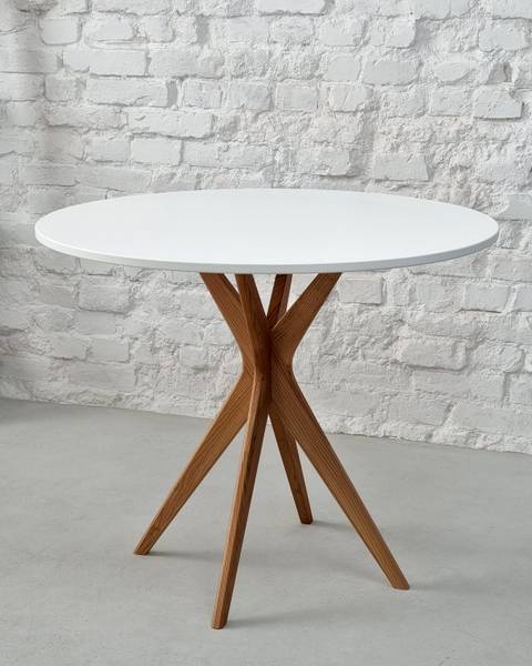 Esstisch Lynda rund Durchmesser: 70 cm - Braun