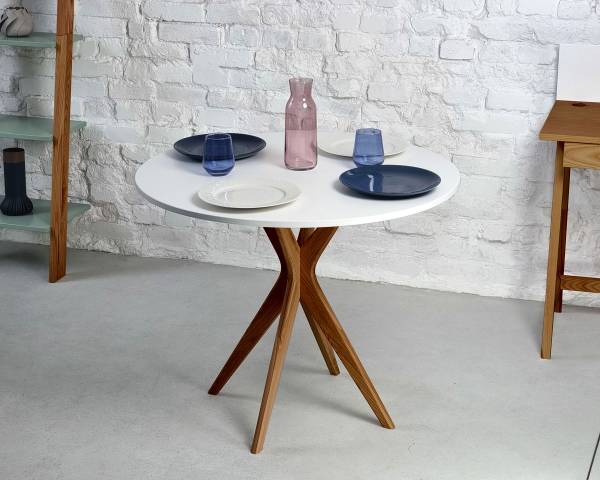 Esstisch Lynda rund Durchmesser: 70 cm - Braun
