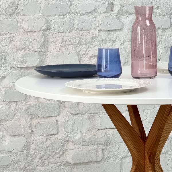 Esstisch Lynda rund Durchmesser: 70 cm - Braun