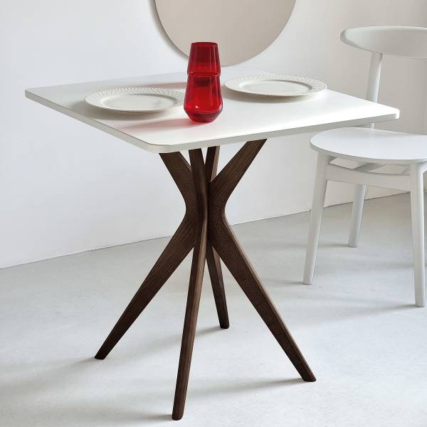 Tavolo da pranzo rettangolare Lynda 70 x 70 cm - Noce