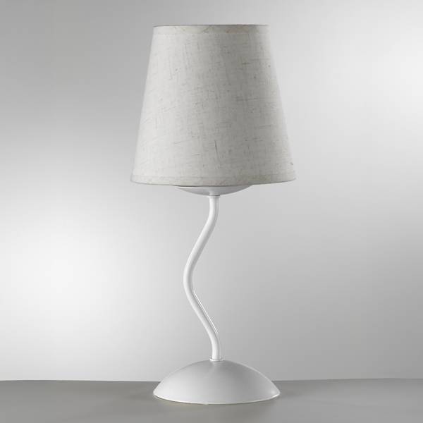 Tischleuchte Margot Bianco - Cotone - Ferro - 16 x 37 x 16 cm