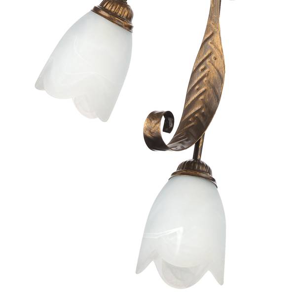 Plafondlamp Sonia type B gesatineerd glas/ijzer - 6-lichts