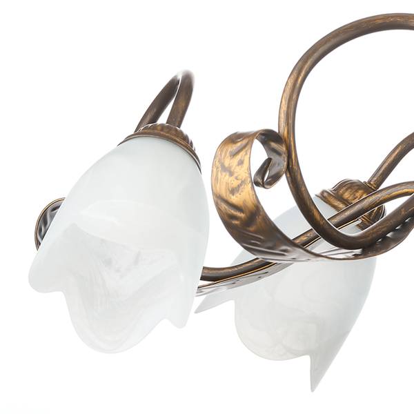 Kroonluchter Sonia gesatineerd glas/ijzer - Aantal lichtbronnen: 5