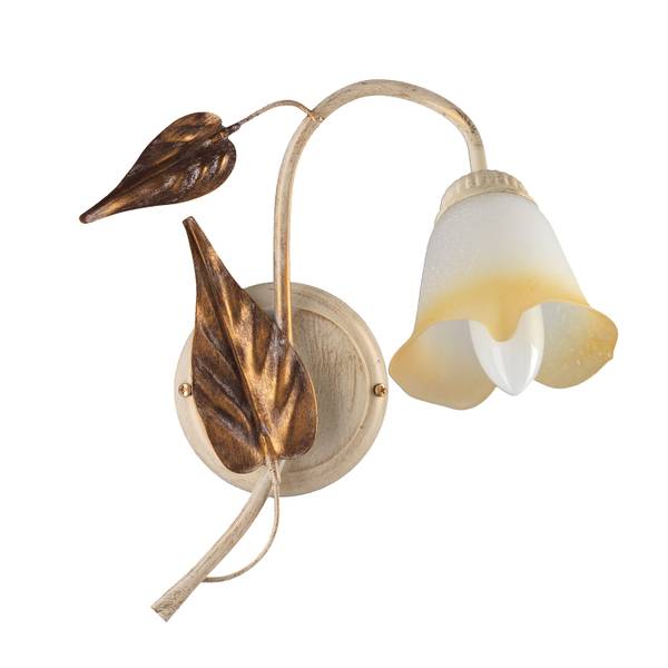 Wandleuchte Vanda Kristallglas / Eisen - Flammenanzahl: 1