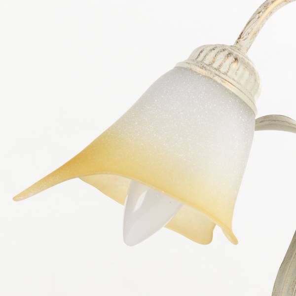 Lampe de table Lucrezia Verre satiné / Fer - 1 ampoule - Blanc