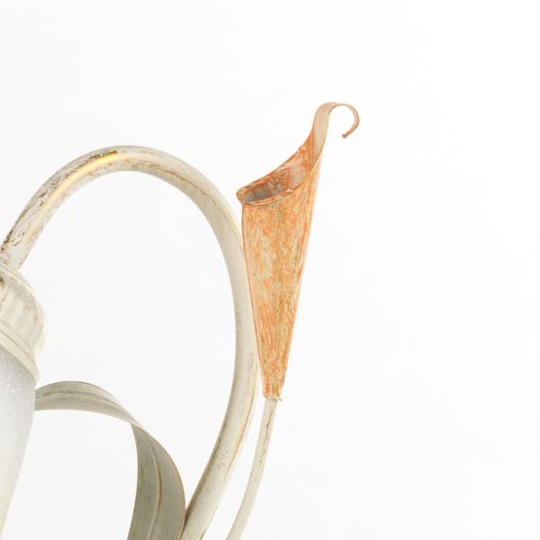 Lampe de table Lucrezia Verre satiné / Fer - 1 ampoule - Blanc