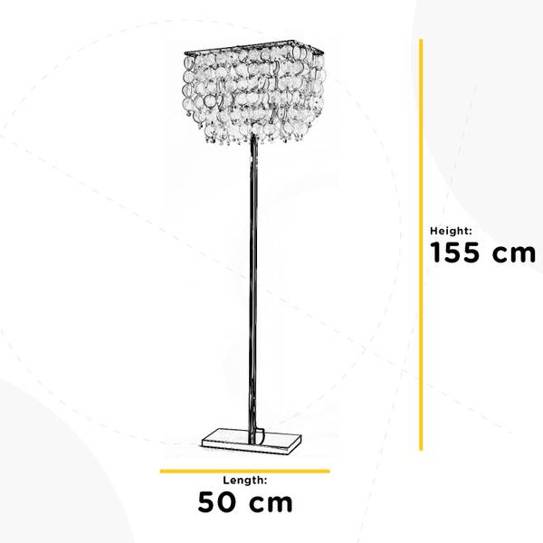 Staande lamp Makani ijzer - 4-lichts