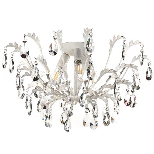 Deckenleuchte Cesta Kristallglas / Eisen - 3-flammig - Durchmesser: 55 cm