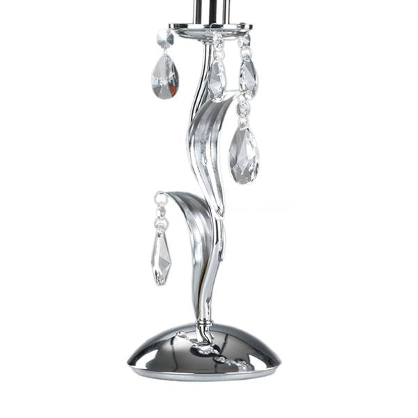 Tischleuchte Jacqueline Typ A Baumwollstoff / Eisen - 1-flammig - Weiß