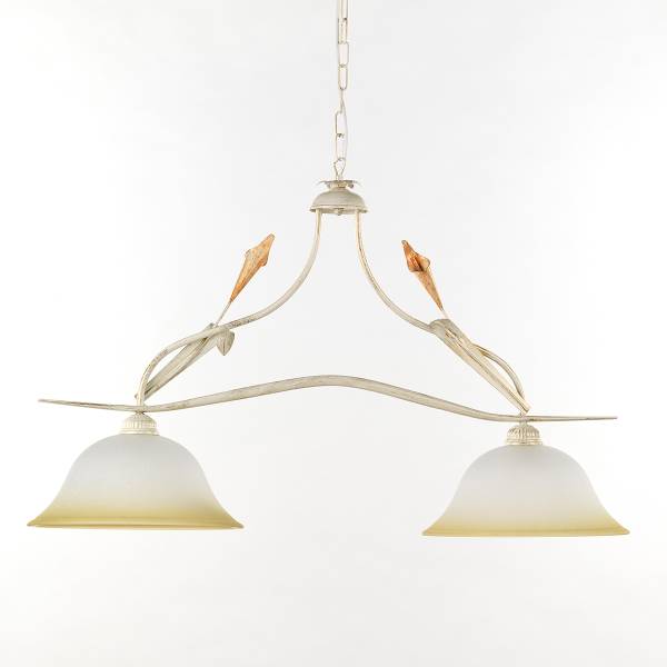 Lustre Lucrezia - Type A Verre satiné / Fer - 2 ampoules