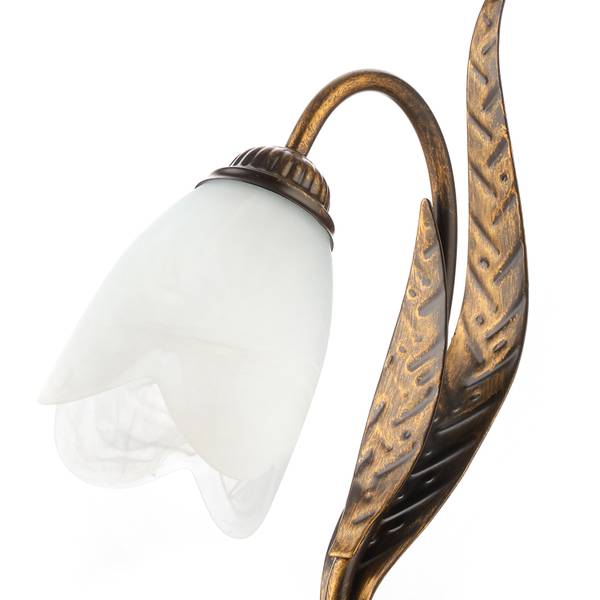 Tischleuchte Sonia Typ A Rame - Bianco - Ferro - Vetro satinato - 25 x 38 x 25 cm