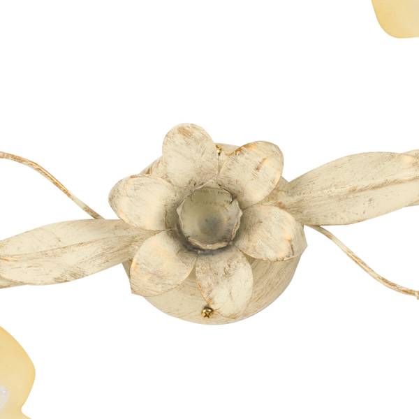 Plafondlamp Lucrezia type B gesatineerd glas/ijzer - 4-lichts - wit