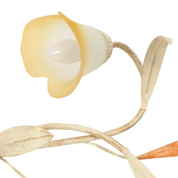 Plafondlamp Lucrezia type B gesatineerd glas/ijzer - 4-lichts - wit