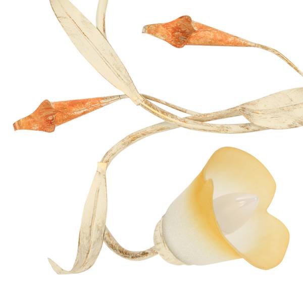 Plafondlamp Lucrezia type B gesatineerd glas/ijzer - 4-lichts - wit