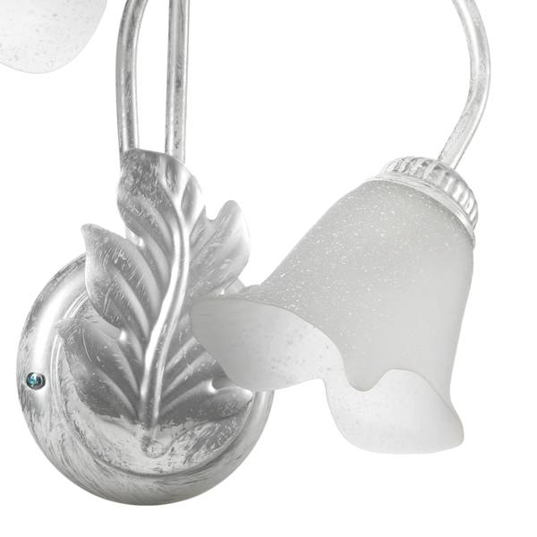 Wandleuchte Marilena Bianco - Ferro - Vetro satinato - 40 x 48 x 40 cm