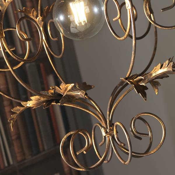 Suspension Contessa Fer - 1 ampoule - Cuivre