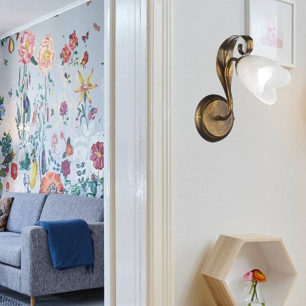 Wandleuchte Sonia Typ B Rame - Ferro - Vetro satinato - 25 x 32 x 19 cm