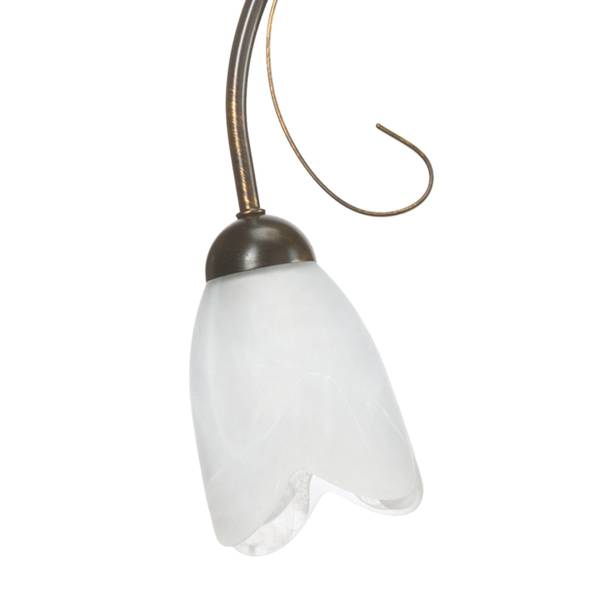 Deckenleuchte Odino satiniertes Glas / Eisen - Flammenanzahl: 3