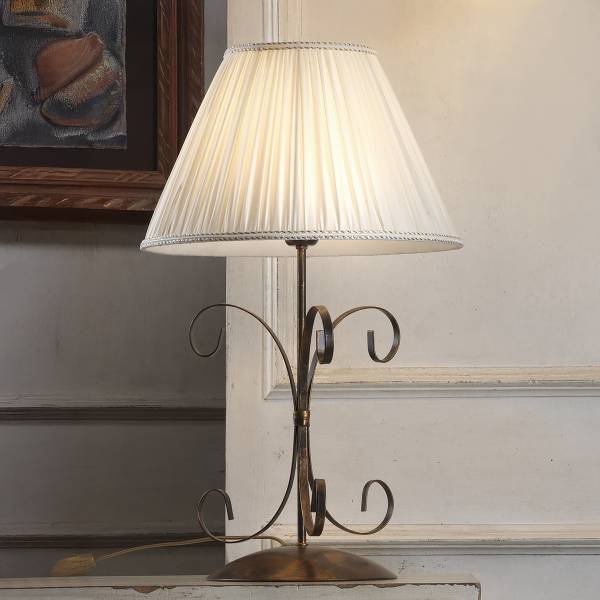 Lampe de table Odino - Type B Verre satiné / Fer - 1 ampoule