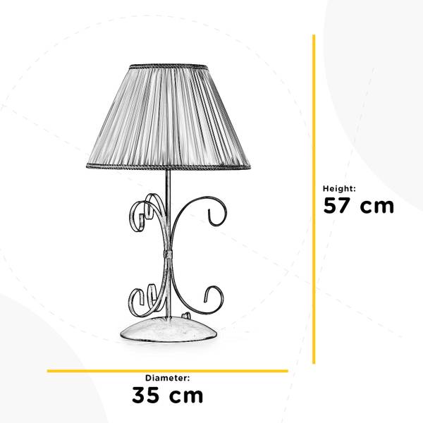 Lampe de table Odino - Type B Verre satiné / Fer - 1 ampoule