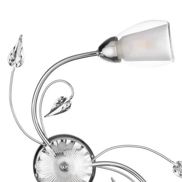 Plafondlamp Liliana type A transparant glas/ijzer - 3-lichts - zilver
