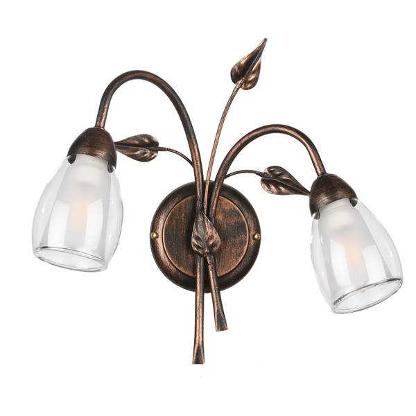 Wandleuchte Liliana Rame - Ferro - Vetro trasparente - 37 x 33 x 20 cm