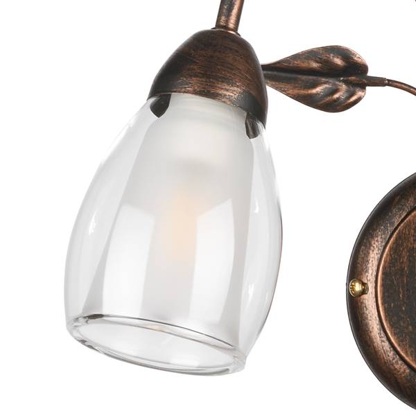 Wandleuchte Liliana Rame - Ferro - Vetro trasparente - 37 x 33 x 20 cm