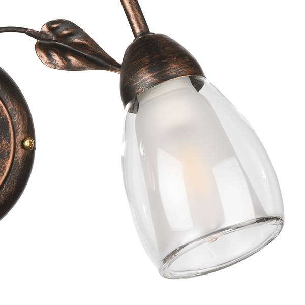 Wandleuchte Liliana Rame - Ferro - Vetro trasparente - 37 x 33 x 20 cm