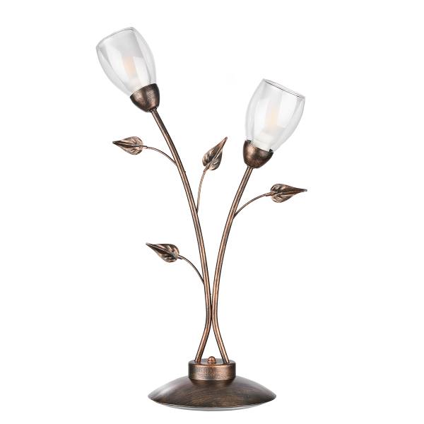 Tischleuchte Liliana Typ B Rame - Ferro - Vetro trasparente - 34 x 60 x 21 cm