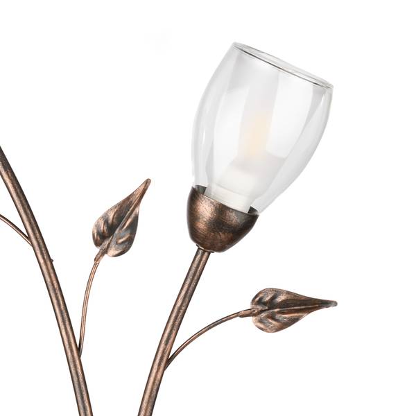 Tischleuchte Liliana Typ B Rame - Ferro - Vetro trasparente - 34 x 60 x 21 cm