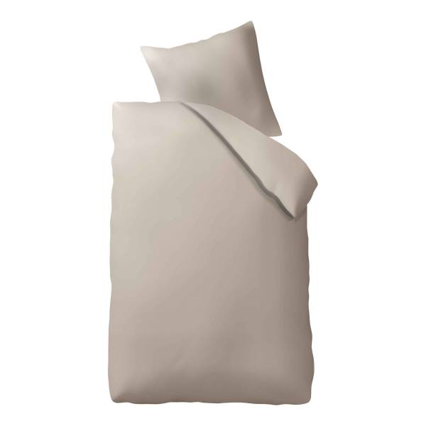 Mako-Satin Bettwäsche NIGHTLIFE DELUXE Baumwolle - Beige - 135 x 200 cm