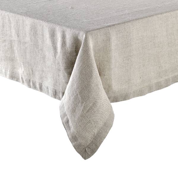 Tischdecke RIGA Leinen - Natur - Creme - 160 x 250 cm