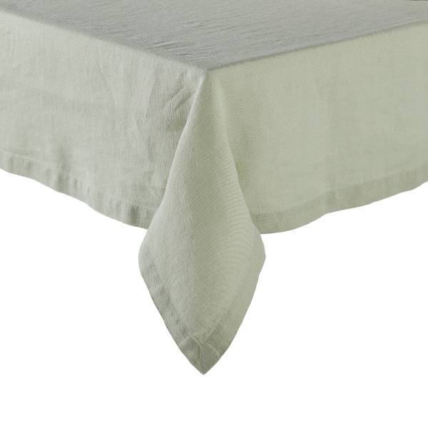 Nappe RIGA Lin - Sauge - Couleur sauge - 160 x 250 cm