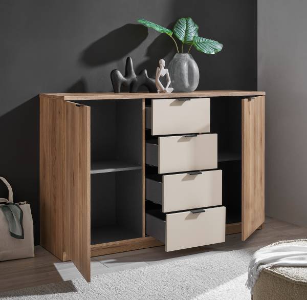 Comò Westcliff Effetto rovere / cashmere