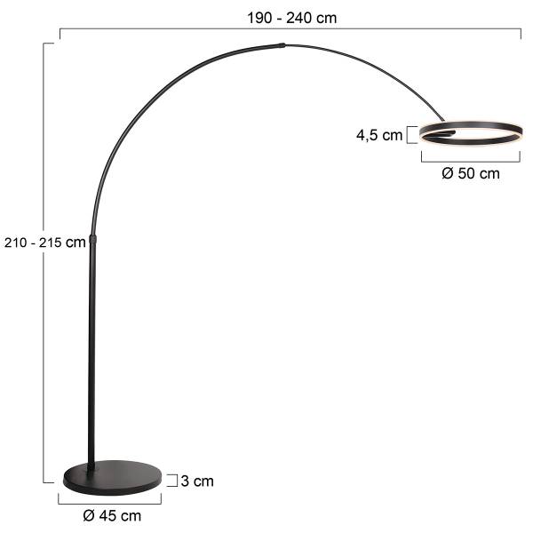 Bogenleuchte Ringlux Schwarz