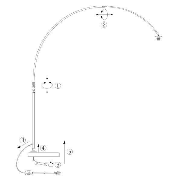 Bogenleuchte Beipu Typ E Weiß