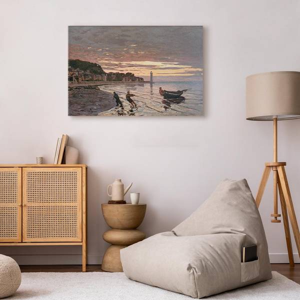 Quadro Hauling a Boat Ashore 120 x 80 cm