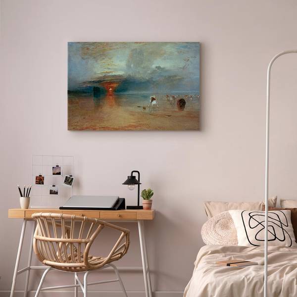 Leinwandbild Calais Beach 90 x 60 cm