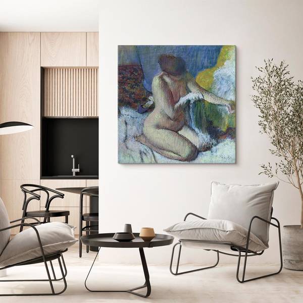 Leinwandbild After the Bath Edgar Degas - 80 x 80 cm