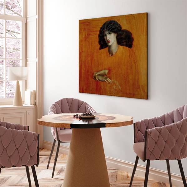 Quadro La Donna della Finestra Dante Gabriel Rossetti - 80 x 80 cm