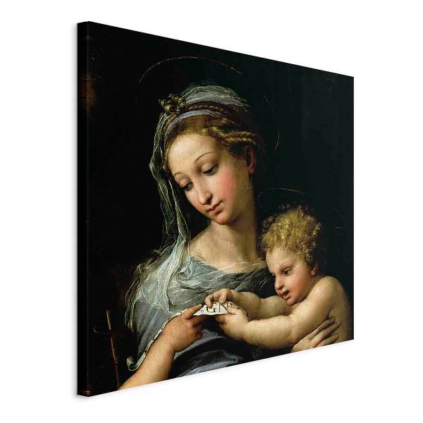 Leinwandbild The Virgin of the Rose Rafael Santi - 40 x 40 cm