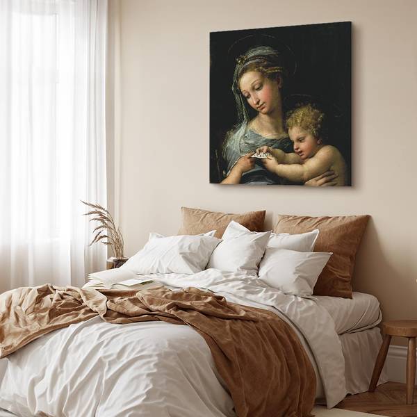 Leinwandbild The Virgin of the Rose Rafael Santi - 40 x 40 cm