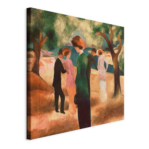 Quadro Lady in Green Jacket August Macke - 40 x 40 cm